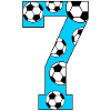7 anniversaire Football Blue