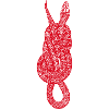 Snake Figure-of-Eight Knot - Red