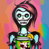 Zombie-Girl mit Kaffee - Deadbucks