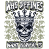 Laughing skull, skull, biker motif