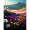 Paysage floral