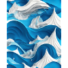 Ocean Waves 3D Paper