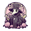 Pastel Goth Kawaii Plague Doctor Roses & Pentagram