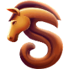 Lettre S avec cheval