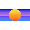 Retro sunset at sea