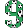 9 Birthday Football Green