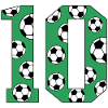 10 Birthday Football Green