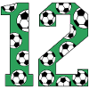 12 Birthday Football Green