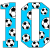 10 Anniversaire Football Blue
