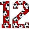 12 Birthday Football Red
