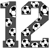 12 Birthday Football Grey