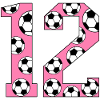 12 Birthday Football Pink