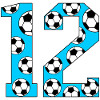 12 Birthday Football Blue