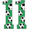 11 Birthday Football Green