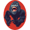 Minimales Gorilla-Artwork