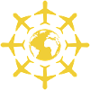 Globe avec des avions