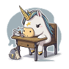 Einhorn-Studentin