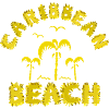 Caribbean beach in yellow
