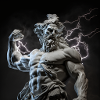 Greek Zeus Sculpture Modern