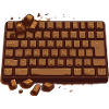Chocolate Keyboard PC Nerd wasd Chocolate Keys
