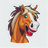 Crazy cartoon horse