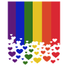 Rainbow Hearts Pride Month