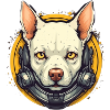 Hund mit Maske