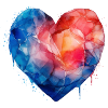 Blue Red Heart