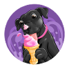 Chiot gourmand crème rose
