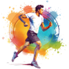 Athletes jogging