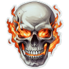 Skull on fire