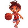 Basketball Playing Boy - Kids Basketball