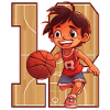 Basketbal verjaardag - 12 jaar oude jongen -