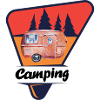 Retro Caravan im Wald