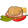 Leberkäse ruller, agurker, ost og chilipeber