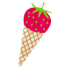 fraise crème glacée fraise temps sucré fruits délicieux fruits