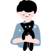 Cat sits in human palm4