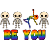 Dancer Skeleton Rainbow LGBT