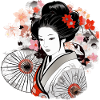 Geisha Japan Drawing
