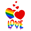 Love Rainbow Hearts Pride