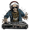 Cooler Best-Ager Mann als DJ, Alter Mann als DJ