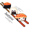 Sushi sliding on Chopstick