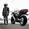 Motorcycle Pencil Drawing
