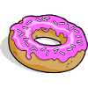 Donut with pink sugar
