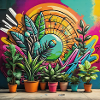 Plants 3D Grafitti