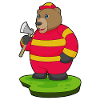 Hache de pompier ours