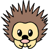 Hérisson kawaii ébouriffé