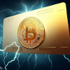 Bitcoin card made of gold