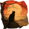 Cat at Sunset #2