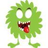 Green Fluffy Monster